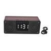 Красный динамик Двойной динамик Часы с цифровым дисплеем 360 градусов Трехмерный объемный Деревянный динамик Сабвуфер