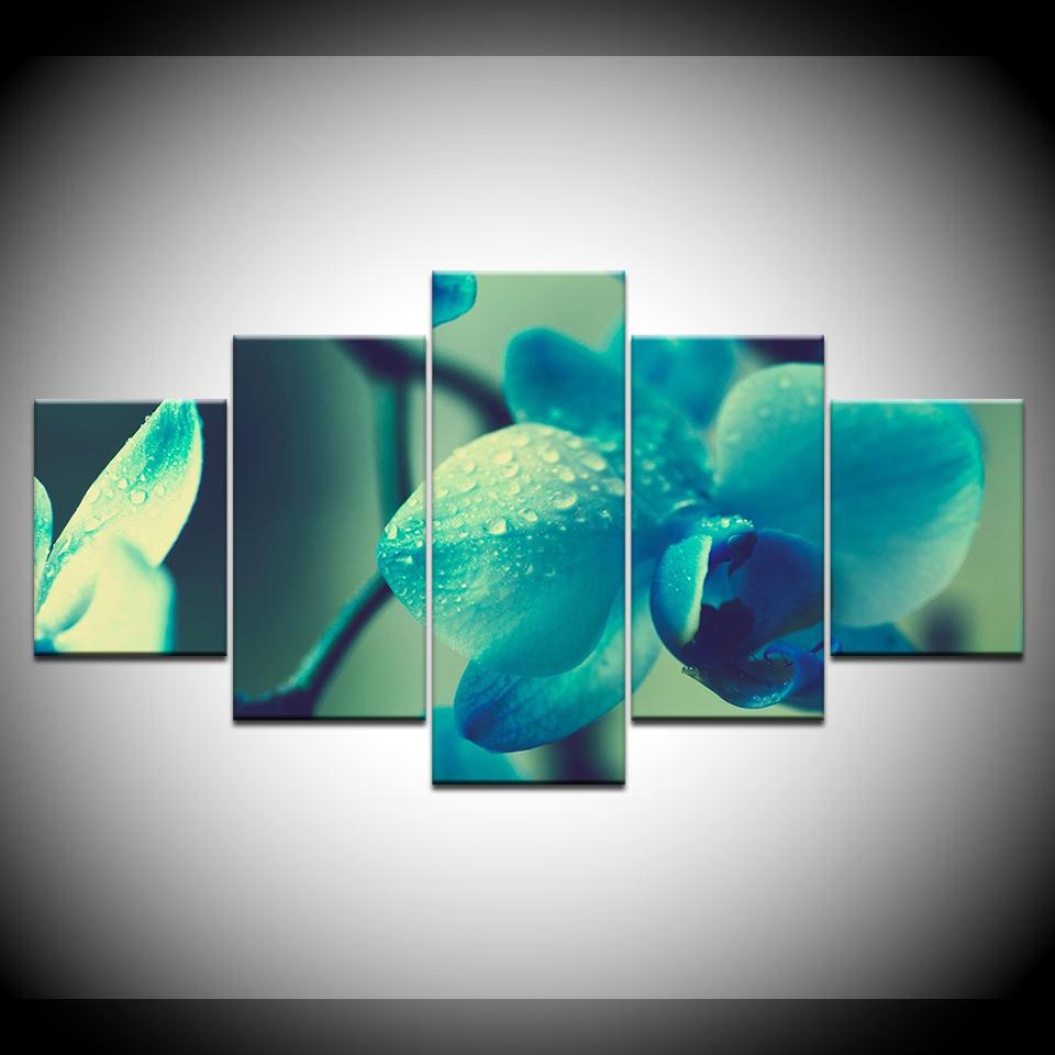 The beautiful flowers 5 Piece HD Wallpapers Art Canvas Print modern Poster Modular art painting for living room Home Decor