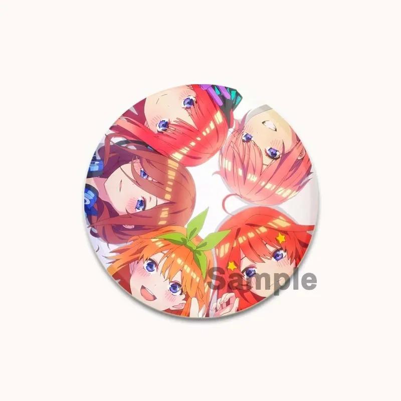 32/44/58MM Anime Ichika Nino Miku Yotsuba Itsuki Badge Cartoon Round DIY Brooch for Clothing Backpack Coat Decorative Accessories