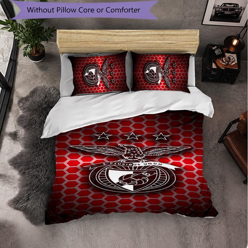 Benfica 3 Piece Bedding Set Soft Duvet Cover Set with Pillowcases Printed Bedroom Decor Set for Home