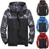 Men's Jacket Camouflage Jacket Tooling Hooded Color Matching Youth