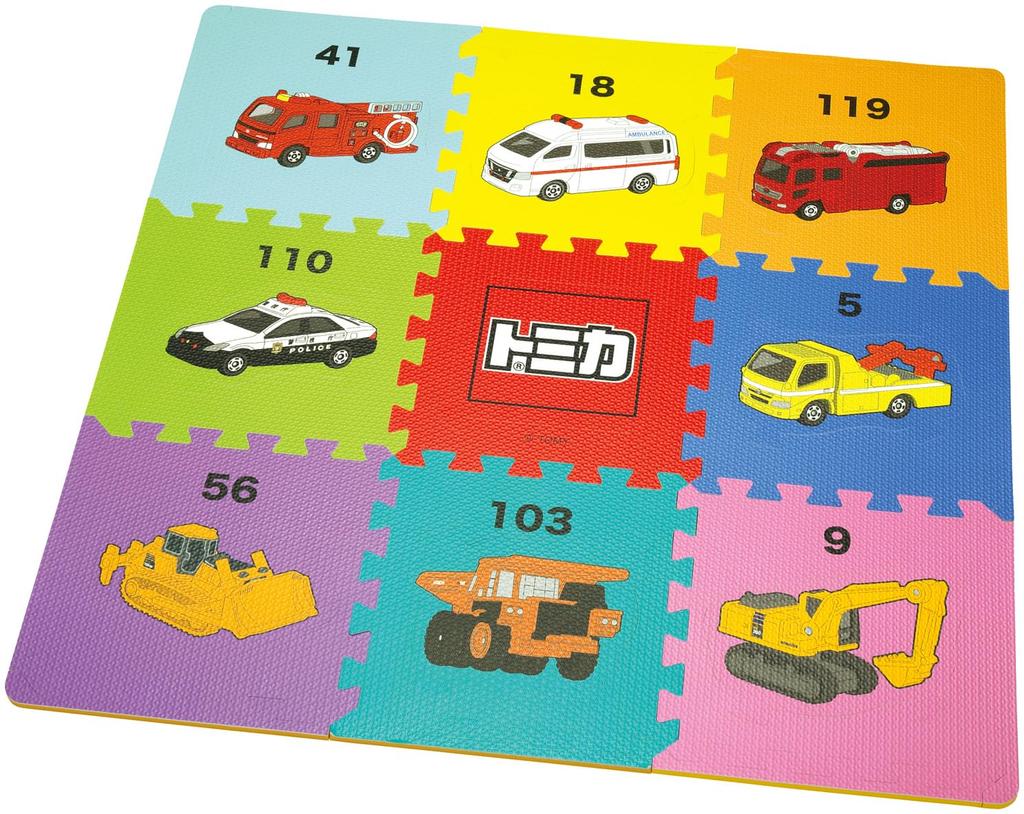 Коврик-пазл для скейтера, набор из 9 штук, напольный коврик, игрушка для детей, Tomica, для мальчиков, IPZM1-A