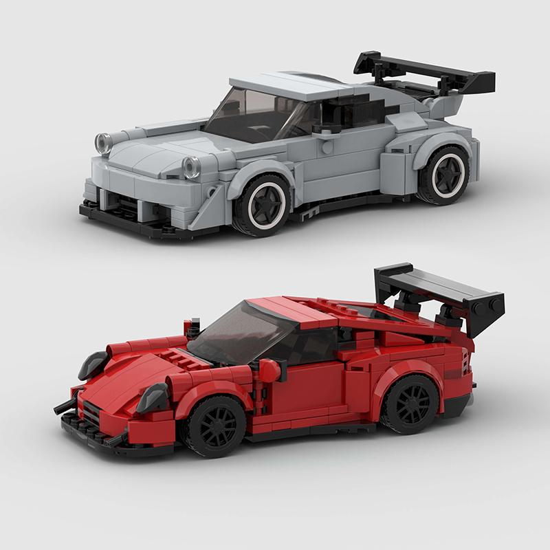 MOC Гоночный Автомобиль Городской Спортивный Модель Строительные Блоки DIY Кирпичики Детская Игрушка Мальчики Классический Супер Гонщики Транспорт Техника