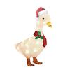 Christmas Light-up Duck Ornament Lighted Acrylic 2D Duck Decoration with Scarf And Santa Hat Outdoor Duck Ornament for Yard Garden Patio Lawn Holiday