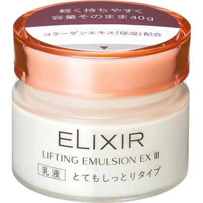 Elixir Elixir Lifting Emulsion EX III 40 г Молочный лосьон После нанесения тонера возьмите эквивалент жемчужины на кончик пальца и нанесите
