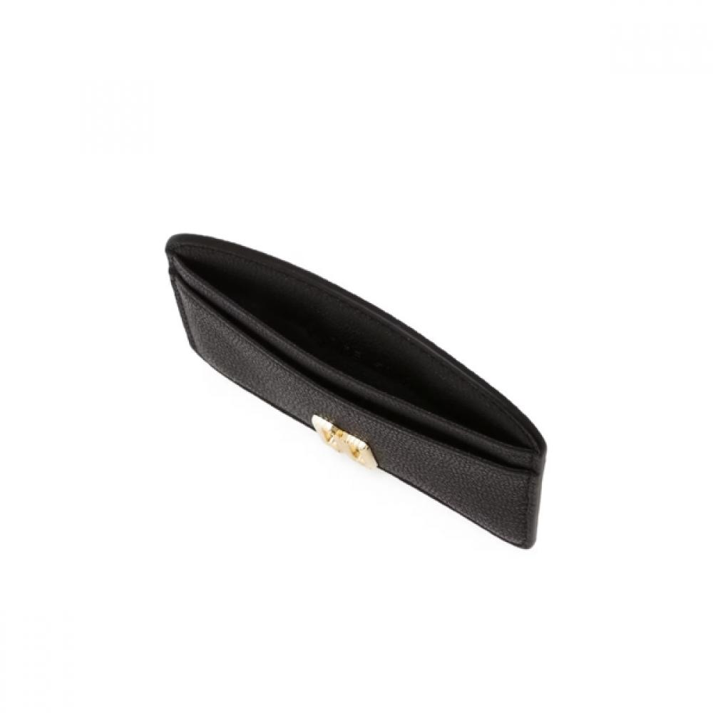 Daks Black Dd Logo Leather Card Wallet Dcho6e150bk