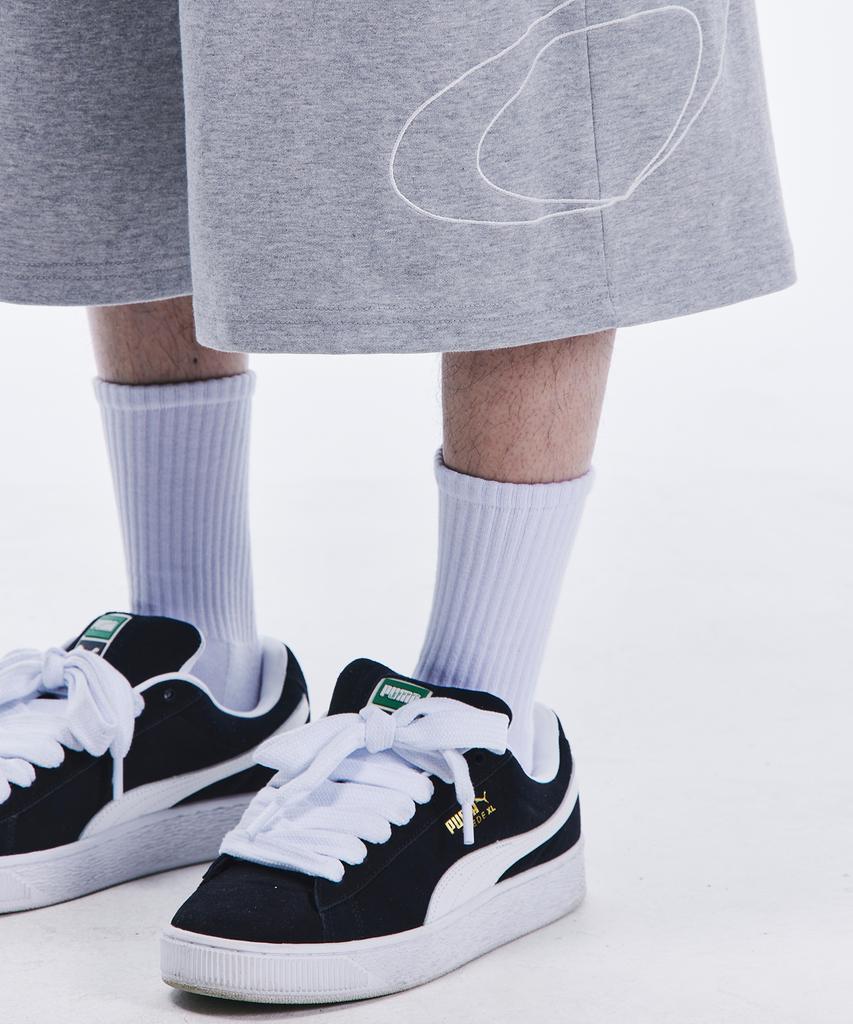 SCALLYWAG Side Big Logo Bermuda Sweat Shorts [Grey]