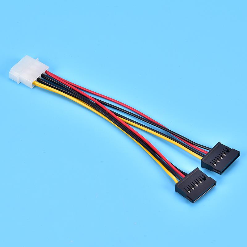 Serial Port Power Cord One-To-Two Power Cord D-Type 4Pin To Two 15Pin Large 4Pin To Sata Power Cord