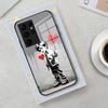 Чехол для телефона Street Art B-Banksy Graffiti для Samsung S26 S25 Edge Ultra 23 22 21 20 Ultra Plus S24 Fe Стеклянная крышка