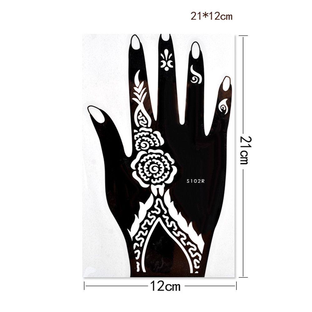Temporary Tattoo India Flower Wedding Tool Body Art Sticker Template Henna Stencil Tattoo Stencil