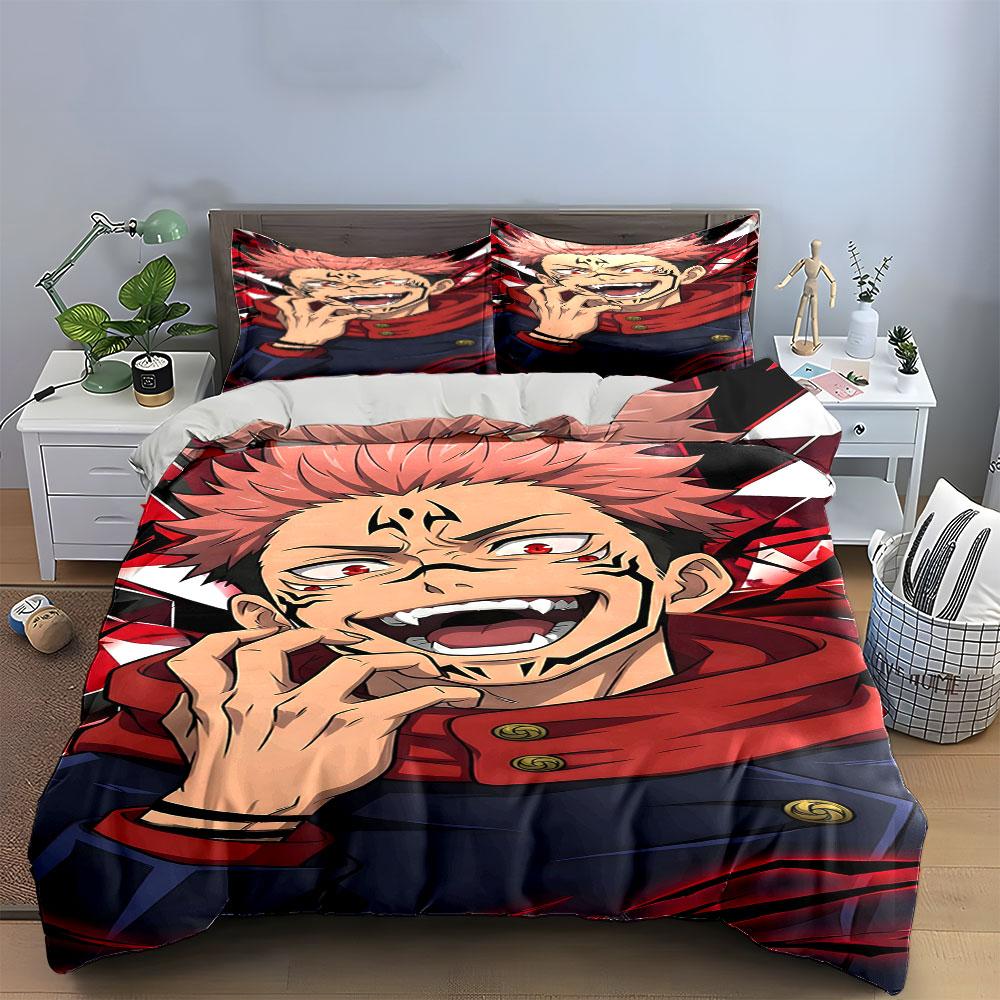 Anime character face design. Bedding sets Duvet cover sets Duvet covers Pillowcases(1 * Duvet Cover 2 * Pillowcases without duvet insert)