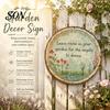 Artistic Yard Ornament Round Garden Metal Sign, Retro Distressed Iron Wall Decor, Weather Resistant Decor for Patio Vintage Art Plaque Outdoor