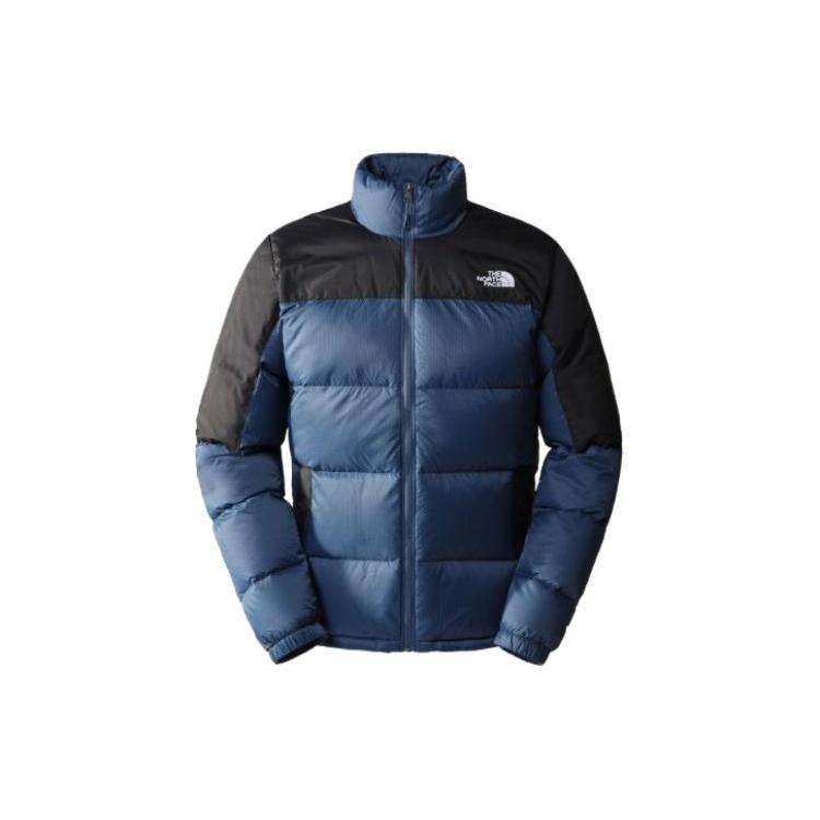 THE NORTH FACE Down Jackets Men's Blue Stand Collar Moderate Straight Fit NF0A4M9J-MPF