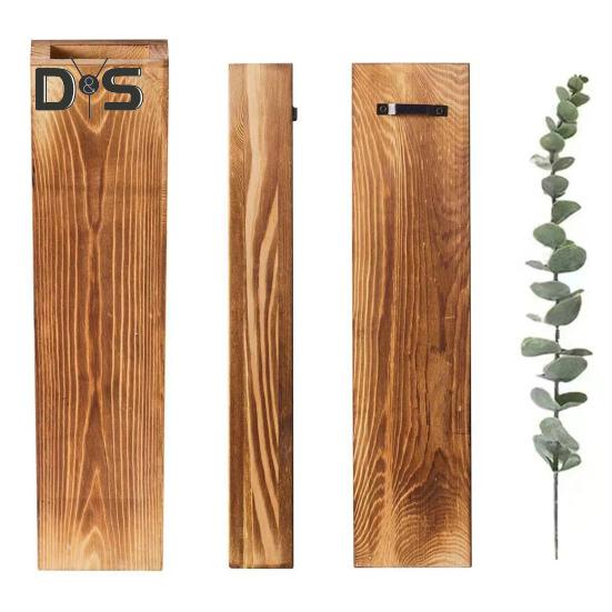 Деревянная настенная ваза для фермерского дома, настенный декор, держатель для растений, стебли эвкалипта, цветы