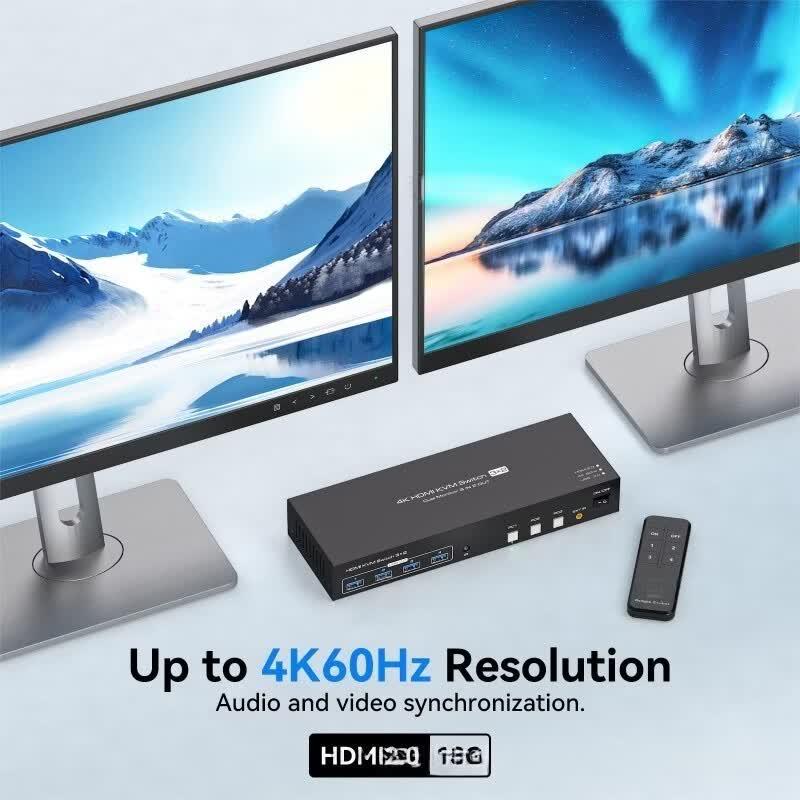 Двухканальный KVM-переключатель 8K HDMI и USB 3.0