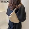 Retro Portable Small Saddlebag Female Spring and Summer Solid Color Versatile Temperament Shoulder Bag Office Ladies Daily Leisure Bag