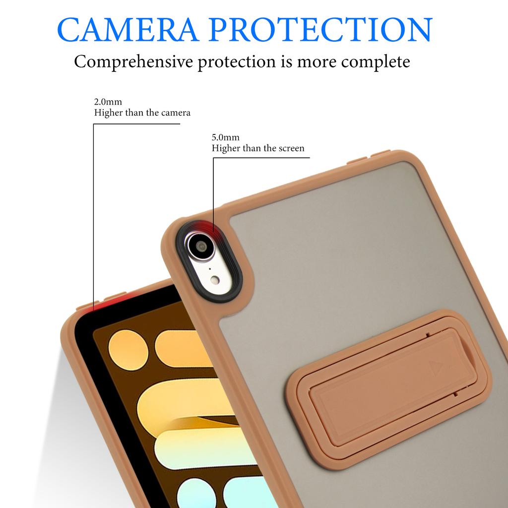 Для iPad мини (2024)/(2021) Чехол с подставкой TPU+PC с покрытием Soft-Touch для планшета