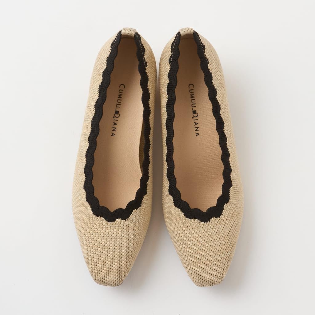 Туфли Kumu на низком каблуке 122215200012 [Diana], бежевые, 24.0 см,