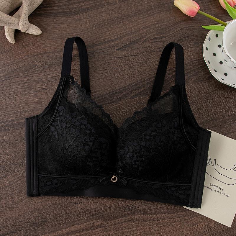 Sexy female breathable gathering small breasts without steel ring bra upper support secondary breasts anti-sagging lace bra special offer