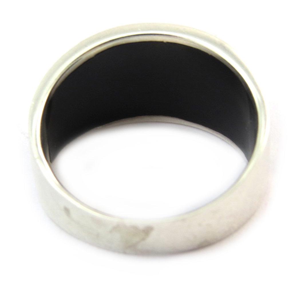 Bague Argent 'Hypnose' noir argenté