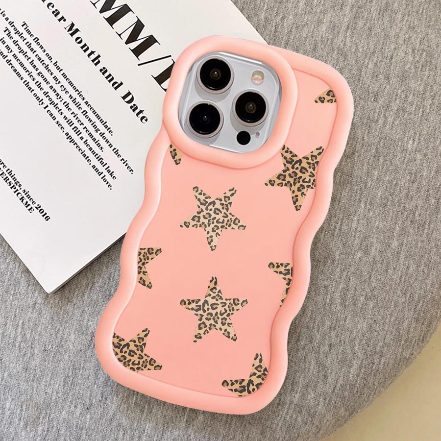 Мягкий чехол-бампер с дизайном «Звезда Леопарда» для iPhone 12 11 14 XR 17 Air 8 16 Pro Max 13 15 Plus