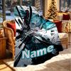 Custom Name Personalized Hatsune Miku Print Blanket, Home Decor, Bedroom, Sofa, Camping, Couch, Gifts for Birthday Christmas