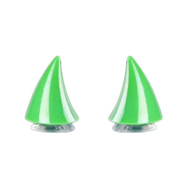 2Pcs Car Motorcycle Helmet Devil Horn Motocross Decoration Headwear Sucker Silicone Accessories