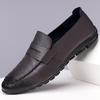 2025 Весна и осень Новые лоферы Мужские туфли Doudou Lazy One Pedal Sleeve Мужские туфли Высококачественная мягкая подошва Мягкая кожа 1618