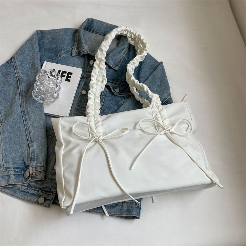 Модная плиссированная сумка большой вместимости женская 2025 весна-лето новая корейская версия простая повседневная сумка-тоут сумка-мессенджер для работы