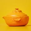 good luck quick cup - orange glaze