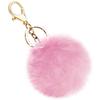 Soft Artificial Rabbit Furs Keychain Plush Ball Key Ring Cute Pom Poms Bag Charm For Women Girls