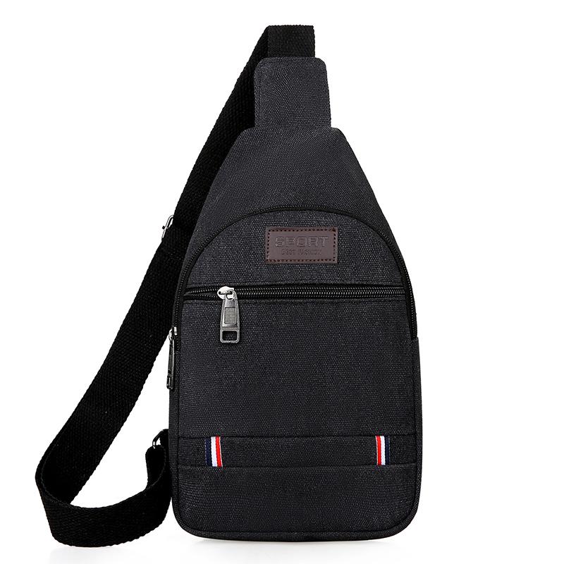 Korean Style Men's Oxford Cloth Crossbody & Waist Bag - Canvas Chest & Shoulder Bag