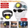 3in1 Headlamp Multifunctional COB Headlight USB Rechargeable Wrist Light Flashlight Outdoor Camping Fishing Headlight Torch Head