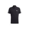 Мужская рубашка поло на полупуговицах с вышитым логотипом, черные IC9310