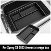 Center Console Storage Box for Xpeng X9 2025-2025 Cup Holder Dashboard Tray Organizer Tidying Black Car Interior Accessories TPE