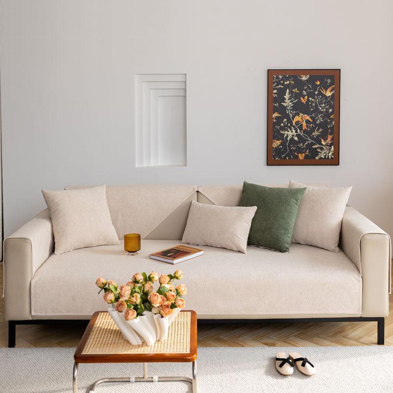 Водонепроницаемое однотонное полотенце для дивана, универсальное для четырех сезонов, противоскользящий бархатный коврик для дивана, минималистичная удобная подушка для защиты от царапин кошек