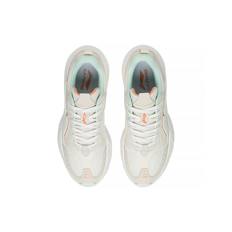 Li Ning Классические низкие спортивные повседневные туфли женские кроссовки Off-White AGCS268-1