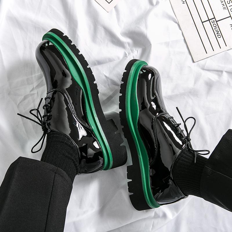 Модные мужские туфли на толстой подошве, увеличивающие рост, модные уличные туфли с модными цветными блоками, повседневные туфли, повседневные вечерние туфли для мужчин