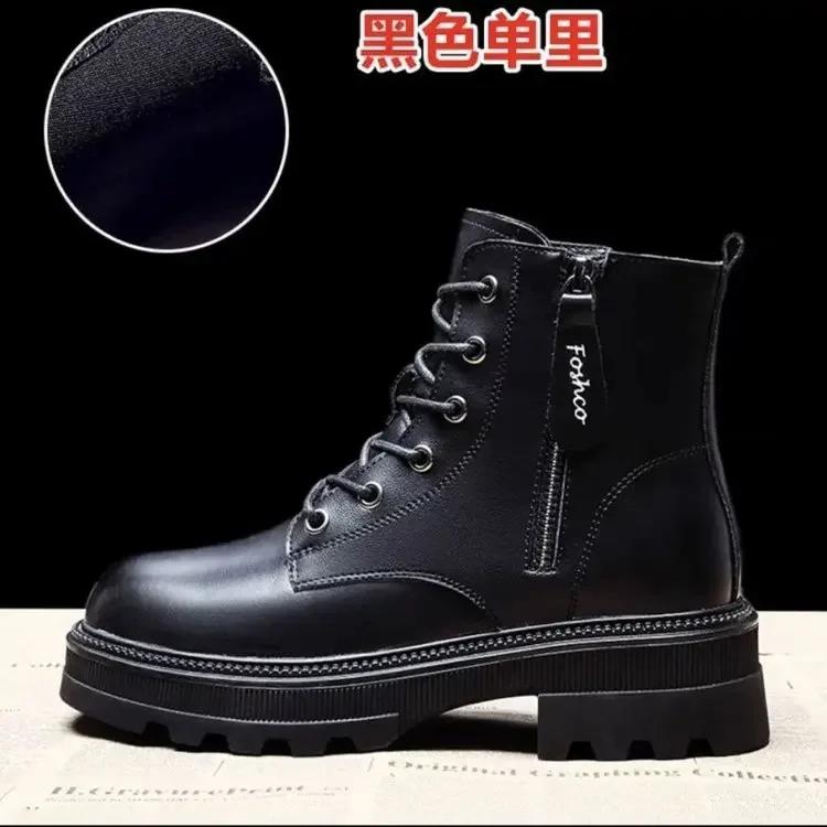 Snow Boots Plush Warm Medium Boots Women's Black and White Winter Thickened Warm Snow Flat Shoes  Mujer