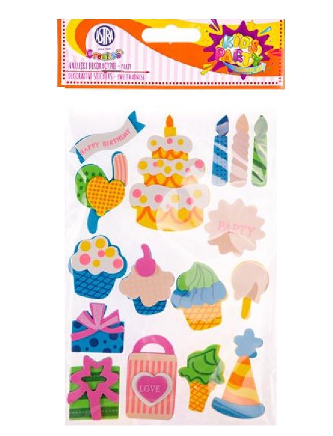 NAKLEJKI DEKORACYJNE PARTY 16SZT 5431