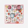 Twill Silk Scarf Women Hot Air Ballon Painting Square Scarves Wraps Bandana Small Hijabs Silk Foulards Tie Headband 53CM