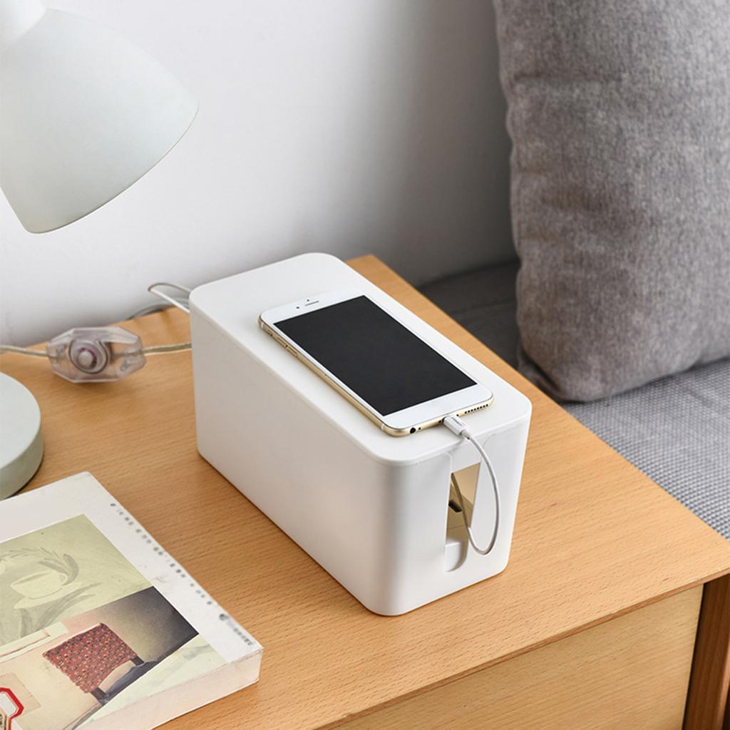 Ящик для хранения удлинителя, простой настольный ящик для хранения проводов домашнего использования