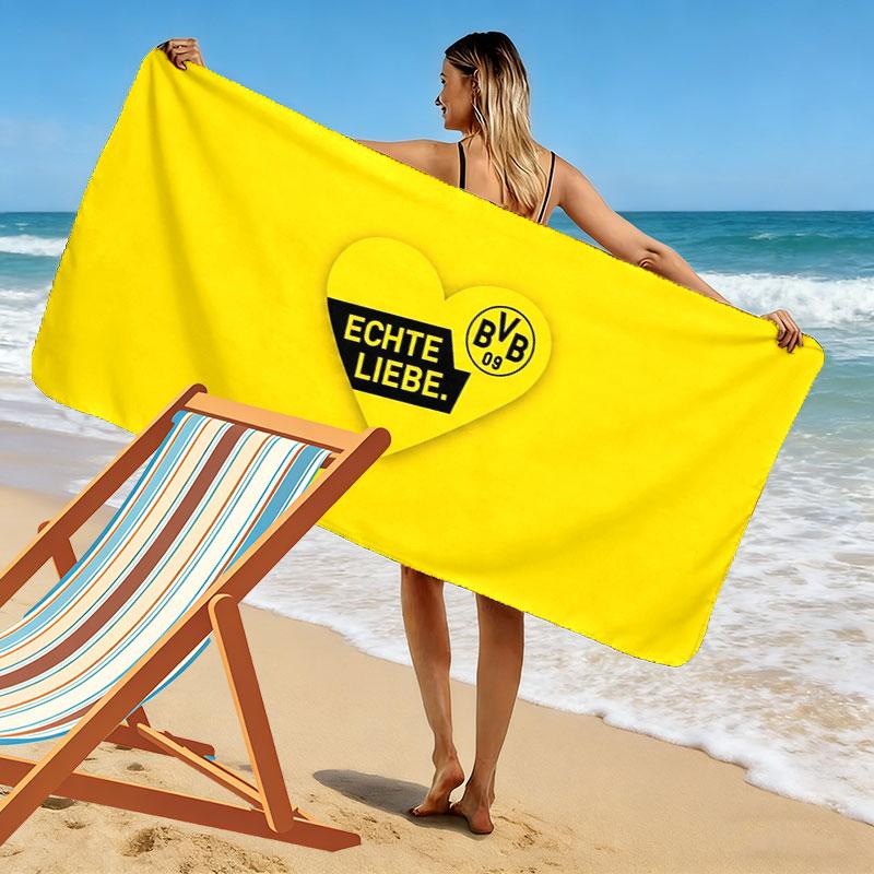 Пляжное полотенце с принтом BVB, Большое мягкое быстросохнущее полотенце для пляжа, кемпинга, плавания