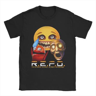 Футболка Мужская хлопковая футболка Горячая игра Repo Robot Футболки с коротким рукавом Печатный мерч