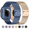 Металлический ремешок Milanese Loop для Apple Watch Band 49 46 45 44 42 мм Стальной браслет для IWatch Series Ultra 10 9 8 7 6 5 4