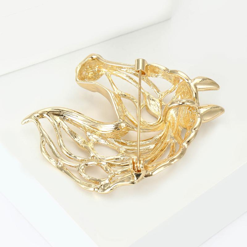 Модные броши из сплава в виде знака зодиака Лошадь для женщин, булавки в виде животных, аксессуары для костюма и пальто, повседневные аксессуары для вечеринок, подарки на Новый год