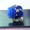 Rose Ring Ethnic Style Resin Personality Adjustable Ring Sweet Fashion