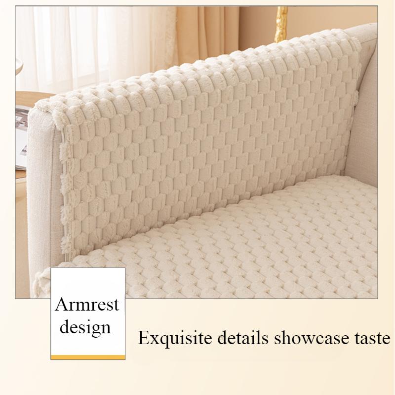 Простая современная плюшевая подушка для дивана, украшение для гостиной, нескользящее толстое полотенце для спинки, мягкое, удобное, все включено, стирается в стиральной машине, чехол для дивана