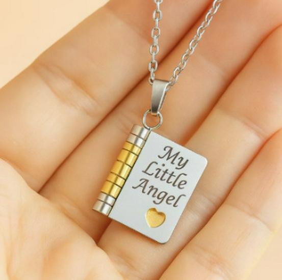 Подвеска-кулон «Любовное письмо» из титановой стали для пар - Цепочка для ключицы для девушек.