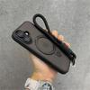 Ремешок на запястье Матовый Прозрачный Магнитный Для Держателя Magsafe Стенда Чехол Для iPhone 17 15 11 12 13 14 16 Pro Max Plus Защитное Стекло для Объектива